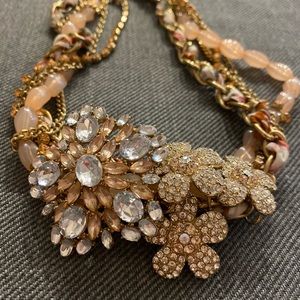 Rhinestone floral necklace